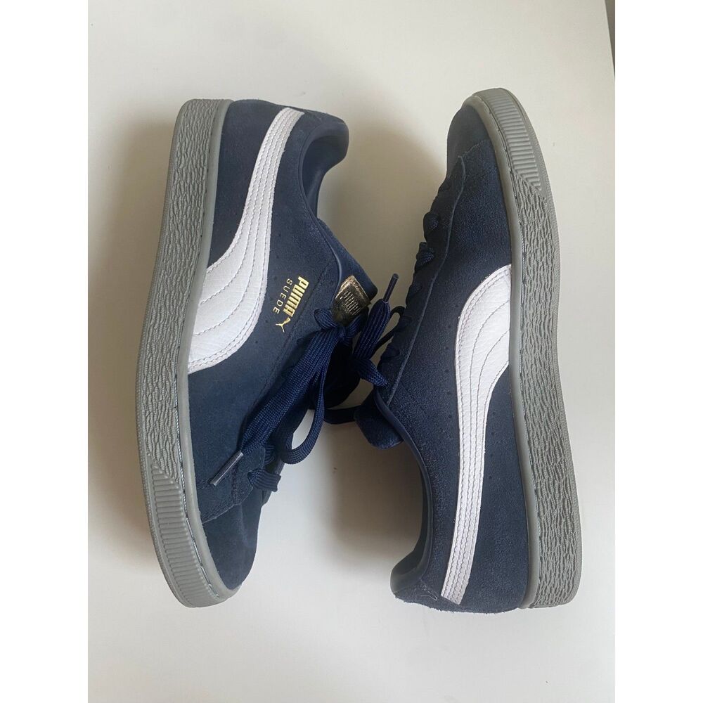 Puma Suede Classic Pastime Peacoat 387060-03 Navy White Men’s Sneakers 8.5